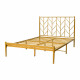 هيكل سرير معدني ذهبي 200×140 سم هيكل سرير معدني ذهبي 200×140 سم