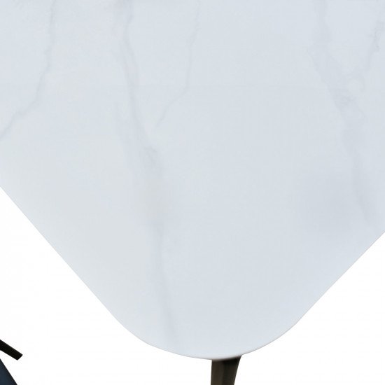 طاولة طعام عصرية سطح رخام 4 كرسي رمادي غامق