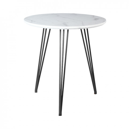 طاولة خدمة مفردة دائرية من الخشب والمعدن 75 سم طاولة خدمة مفردة دائرية من الخشب والمعدن 75 سم