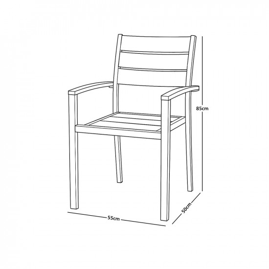 كرسي مفرد من البلاستيك والمعدن 