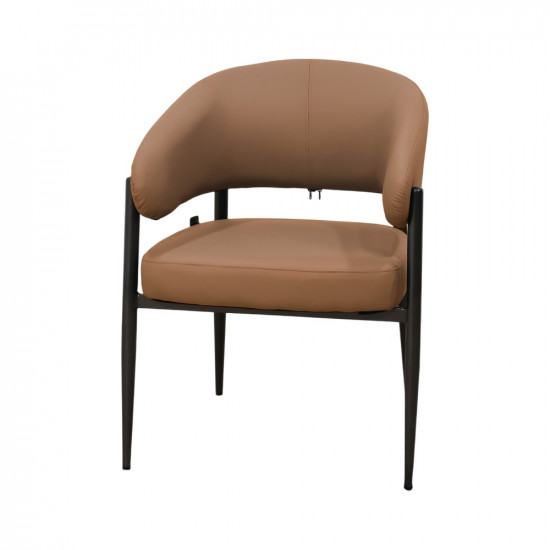 كرسي جلد مودرن بأرجل معدنية جملي كرسي جلد مودرن بأرجل معدنية جملي