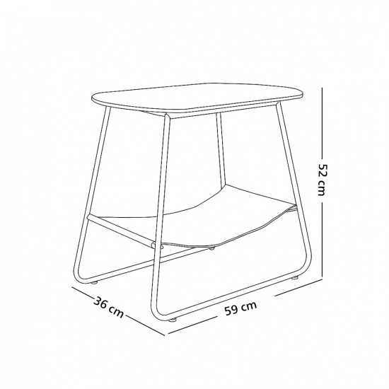 طاولة خدمة مفردة 59 سم