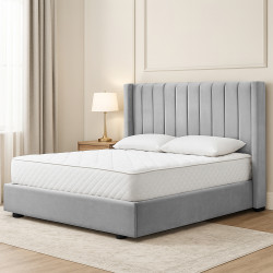 سرير خشبي بتنجيد مخملي عصري 120×200سم سرير خشبي بتنجيد مخملي عصري 120×200سم