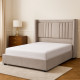 سرير خشبي بتنجيد مخملي عصري 140×200سم سرير خشبي بتنجيد مخملي عصري 140×200سم