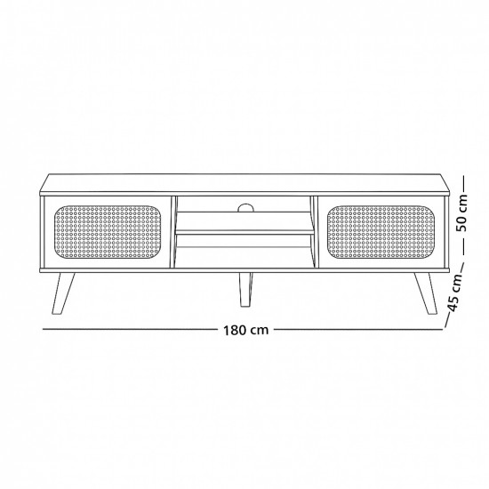 وحدة تلفزيون خشب 180 سم وحدة تلفزيون خشب 180 سم
