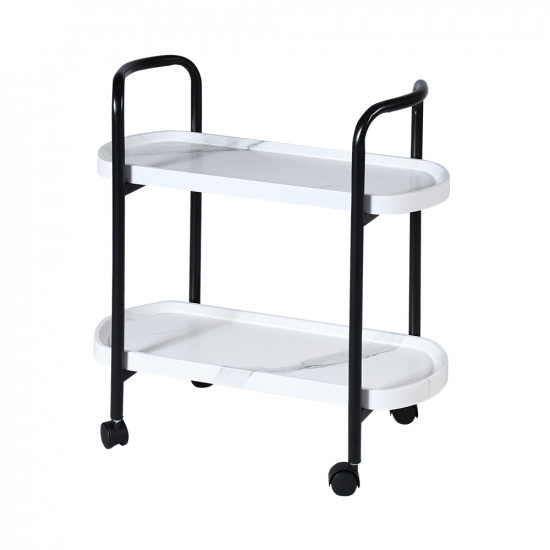 عربة تقديم 2 دور من الخشب والمعدن عربة تقديم 2 دور من الخشب والمعدن