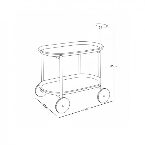 عربة تقديم 2 دور معدن عربة تقديم 2 دور معدن