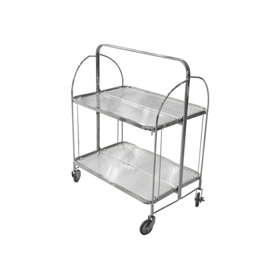 عربة تقديم 2 دوار من الاكريلك والاستيل عربة تقديم 2 دوار من الاكريلك والاستيل