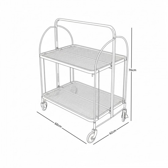 عربة تقديم 2 دوار من الاكريلك والاستيل عربة تقديم 2 دوار من الاكريلك والاستيل