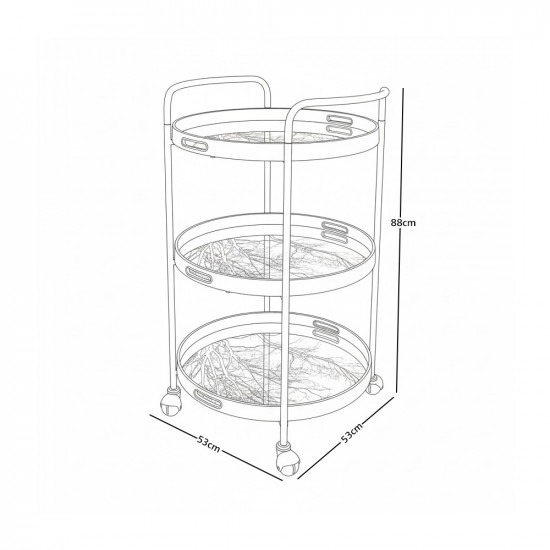 عربة تقديم 3 ادوار فضي عربة تقديم 3 ادوار فضي