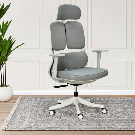 كرسي مكتب دوار مودرن رمادي