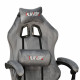 كرسي ألعاب أحترافي مخمل رمادي