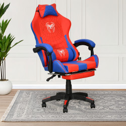 كرسي ألعاب أحترافي من الجلد أحمر × أزرق