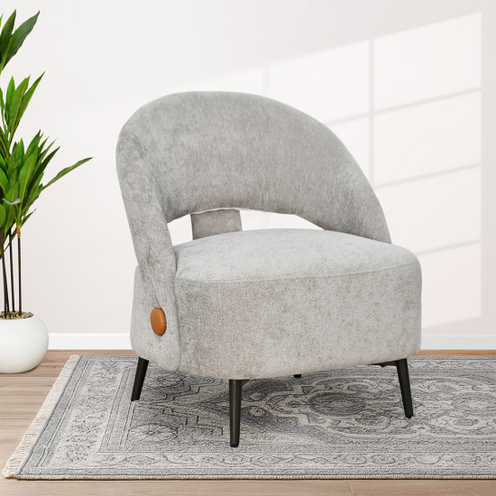 كرسي مفرد عصري قماشي رمادي فاتح كرسي مفرد عصري قماشي رمادي فاتح