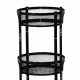 وحدة رفوف متحركة معدنية 3 أدوار أسود