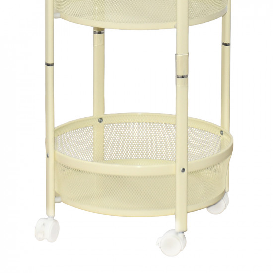 وحدة رفوف متحركة معدنية 3 أدوار بيج وحدة رفوف متحركة معدنية 3 أدوار بيج