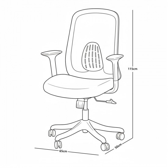 كرسي مكتب دوار رمادي