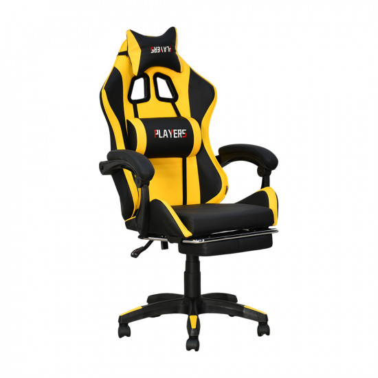 كرسي ألعاب أحترافي من الجلد أصفر × أسود