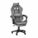 كرسي ألعاب أحترافي مخمل رمادي