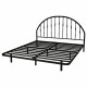 هيكل سرير معدني أسود 180×200 سم