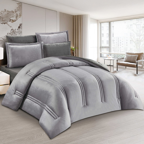 مفرش شتوي مخمل 4 قطع نفر