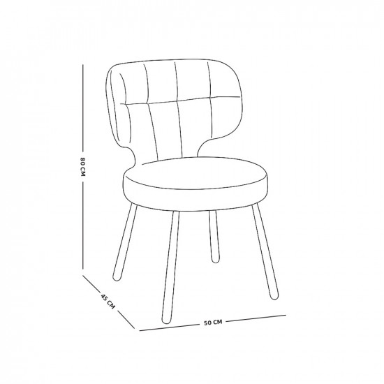 كرسي مفرد جلد بأرجل معدنية أسود