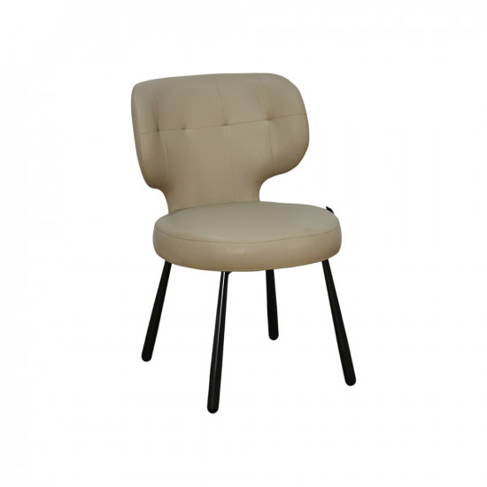 كرسي مفرد جلد بأرجل معدنية كافيه كرسي مفرد جلد بأرجل معدنية كافيه