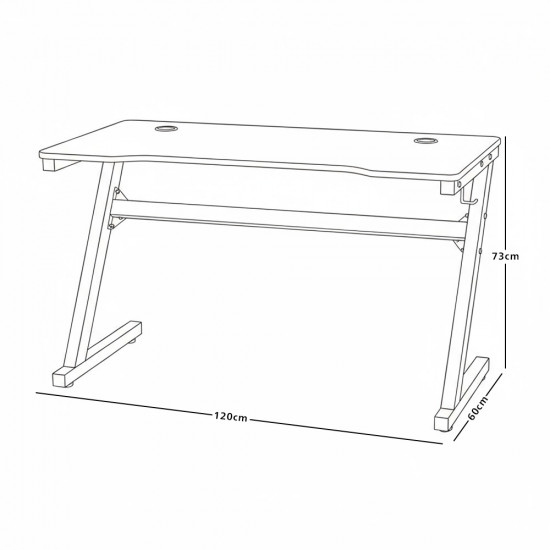 طاولة جيمينج معدنية بتصميم عصري 120 سم