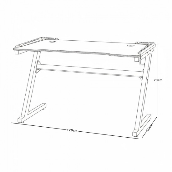 طاولة جيمينج بإضاءة مدمجة لتجربة احترافية 120 سم
