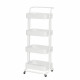 وحدة رفوف متحركة معدنية 4 أدوار أبيض