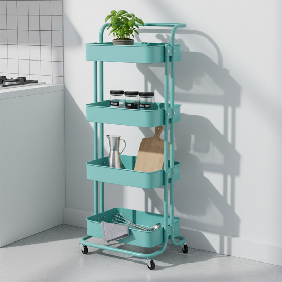 وحدة رفوف متحركة معدنية 4 أدوار تيفاني