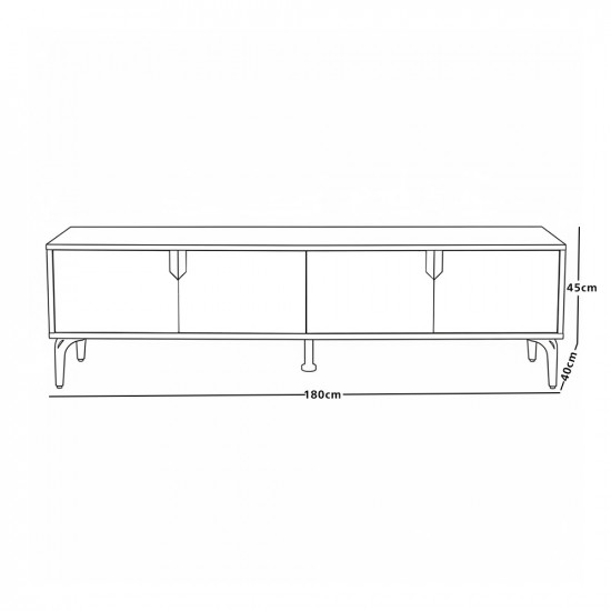 وحدة تلفاز مودرن خشب 180 سم