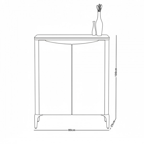 دولاب متعدد الاستخدام سطح رخامي 80 سم