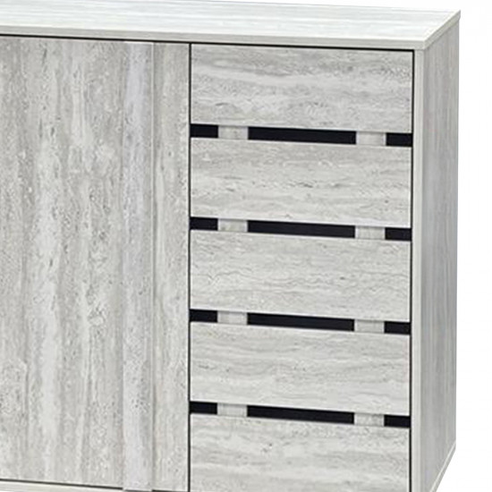 دولاب متعدد الاستخدام خشبي رمادي 120 سم