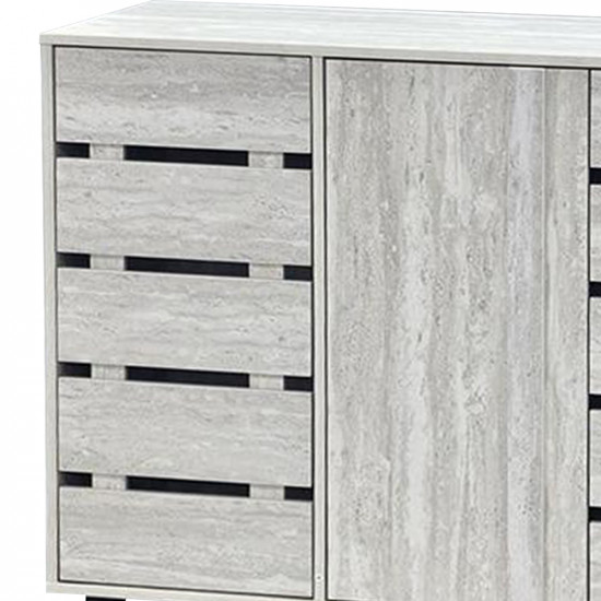 دولاب متعدد الاستخدام خشبي رمادي 120 سم