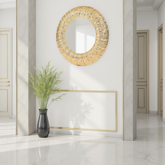 مرآة حائط اطار نحاسي مرآة حائط اطار نحاسي