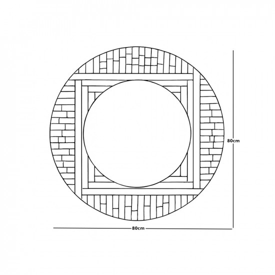 مرآة حائط اطار خشبي مرآة حائط اطار خشبي