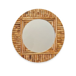 مرآة حائط اطار خشبي مرآة حائط اطار خشبي