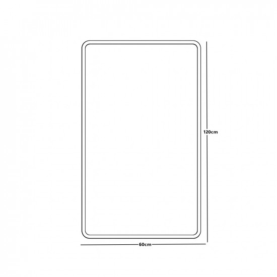 مرآة حائط 120x60 سم بإطار معدن مرآة حائط 120x60 سم بإطار معدن