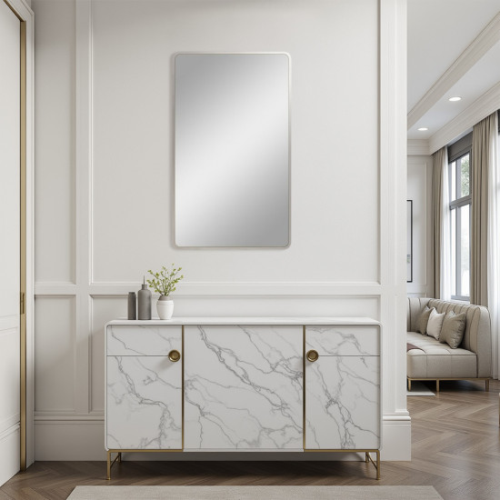 مرآة حائط 120x60 سم بإطار معدن مرآة حائط 120x60 سم بإطار معدن