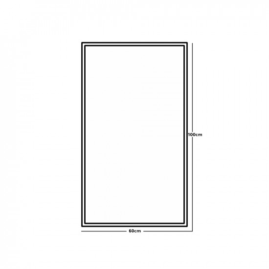 مرآة حائط 100x60 سم بإطار معدن مرآة حائط 100x60 سم بإطار معدن