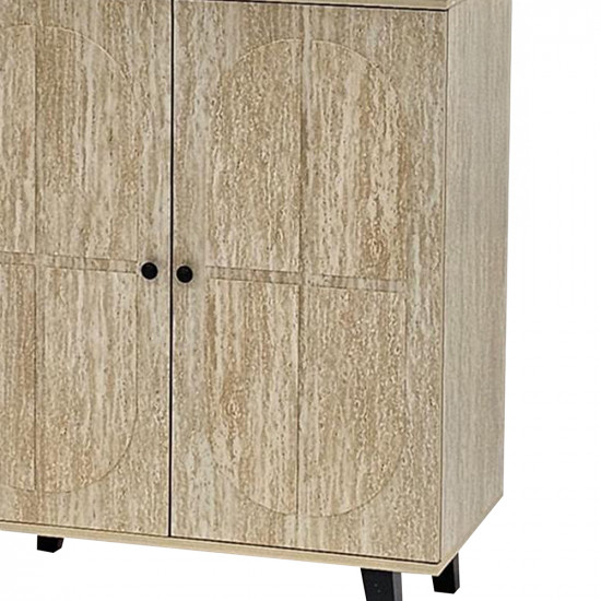 دولاب متعدد الاستخدام خشبي بيج 80 سم