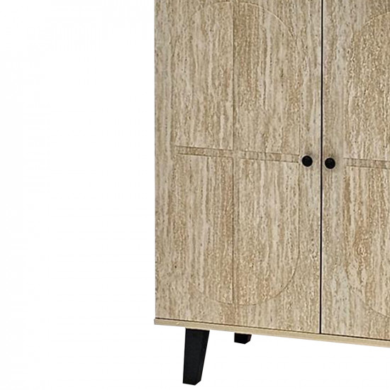 دولاب متعدد الاستخدام خشبي بيج 80 سم