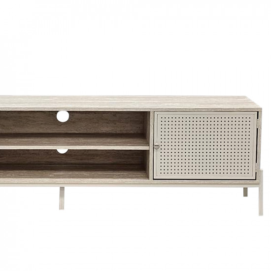 وحدة تلفاز خشبية بيج 180 سم