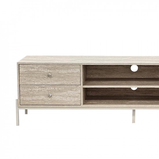 وحدة تلفاز خشبية بيج 180 سم