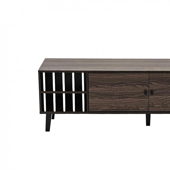 وحدة تلفاز خشبية مودرن بني 180 سم