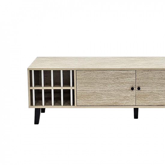 وحدة تلفاز خشبية مودرن بيج 160 سم