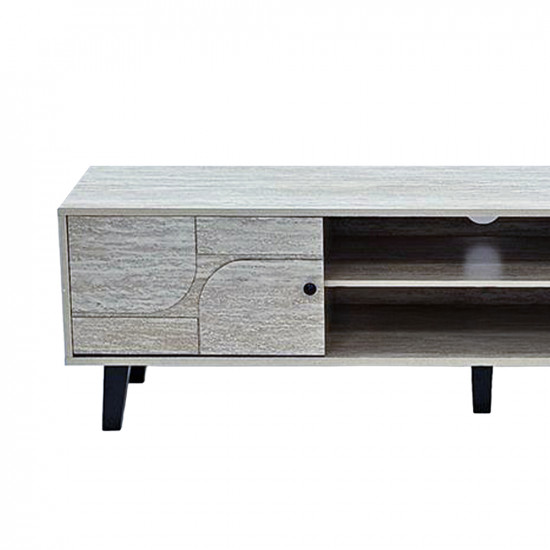 وحدة تلفاز خشبية مودرن رمادي 160 سم