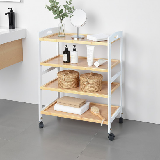 وحدة رفوف متحركة 4 أدوار خشب وحدة رفوف متحركة 4 أدوار خشب