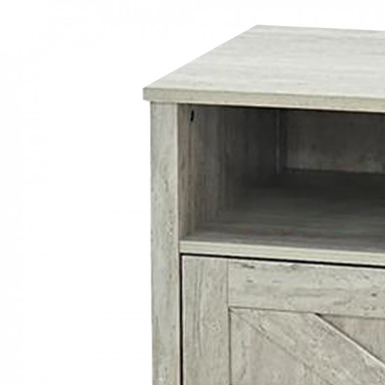 طاولة سرير جانبية خشب رمادي 60×40 سم